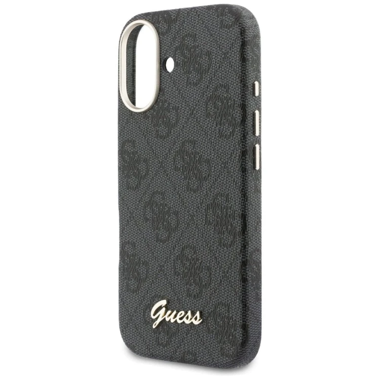 GUESS futerał iPhone 17 4G Script MagSafe czarny – ekskluzywne etui