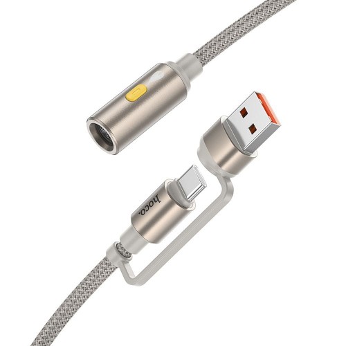 Kabel z funkcją zapalniczki żarowej Hoco UA38B USB-A / USB-C – złoty (30 cm)