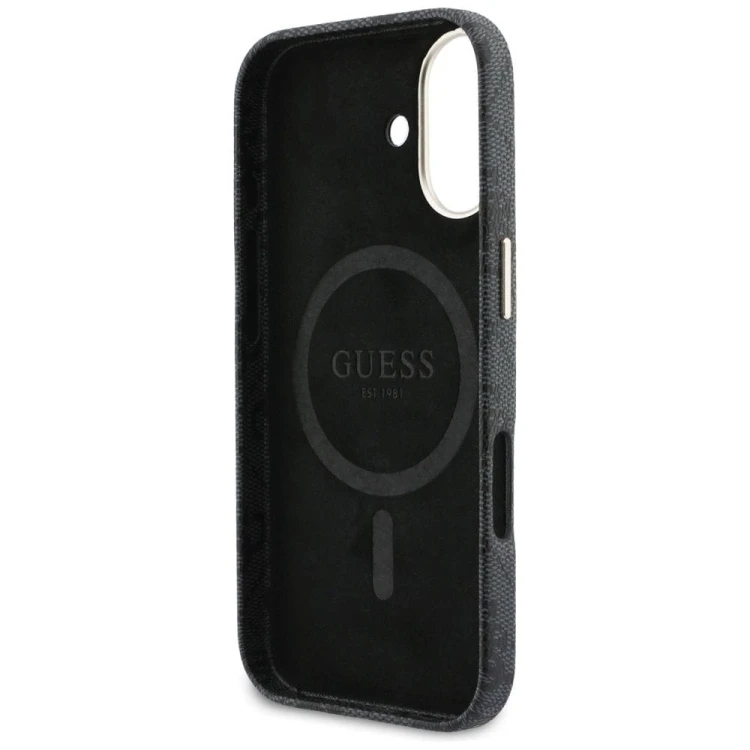 GUESS futerał iPhone 17 4G Script MagSafe czarny – ekskluzywne etui