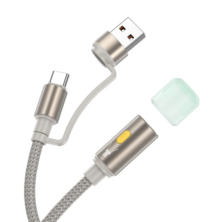 Przenośna lampka LED Hoco UA38C ze złączem USB-A / USB-C – złota (30 cm)