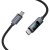 Kabel szybkoładujący USB-C do USB-C Hoco X112 60W z wyświetlaczem mocy – czarny (1 m)