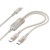 Szybkoładujący kabel 2w1 USB-C do 2x USB-C Hoco U139 100W PD – złoty (1,2 m)