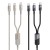 Szybkoładujący kabel 2w1 USB-C do 2x USB-C Hoco U139 100W PD – złoty (1,2 m)