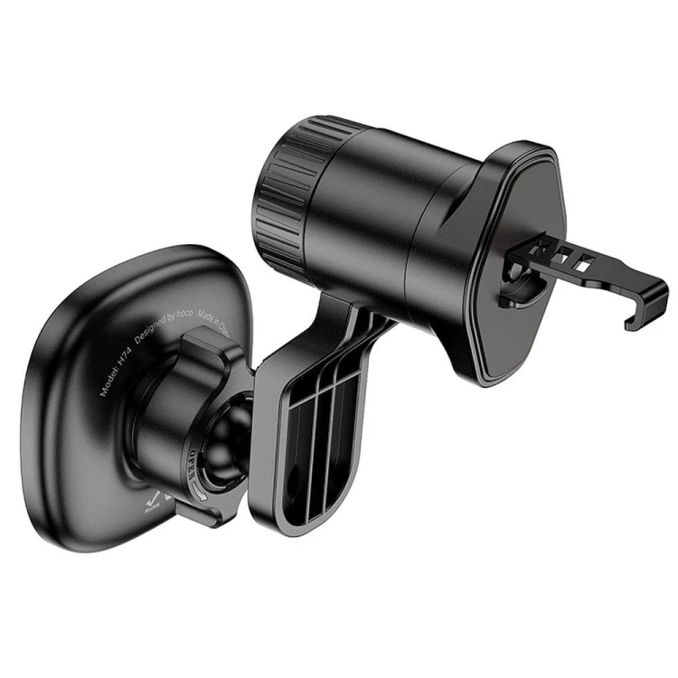 Magnetyczny uchwyt samochodowy Hoco H74 do kratki nawiewu (zgodny z MagSafe) – czarno-szary