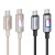 Kabel szybkoładujący USB-C do USB-C Hoco U144 60W z podświetleniem LED – czarny (1,2 m)