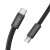 Płaski kabel szybkoładujący USB-C do USB-C Hoco X125 60W Power Delivery – czarny (1 m)