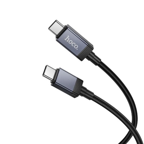Kabel szybkoładujący USB-C do USB-C Hoco X118 60W z wyświetlaczem LED – czarny (1 m)