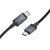 Kabel szybkoładujący USB-C do USB-C Hoco X118 60W z wyświetlaczem LED – czarny (1 m)