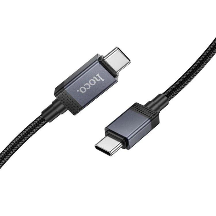 Kabel szybkoładujący USB-C do USB-C Hoco X118 60W z wyświetlaczem LED – czarny (1 m)