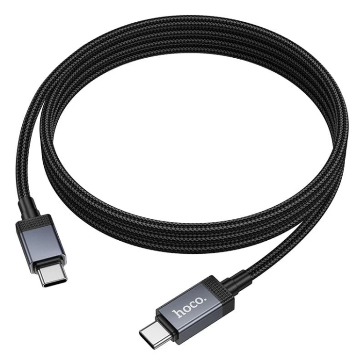 Kabel szybkoładujący USB-C do USB-C Hoco X118 60W z wyświetlaczem LED – czarny (1 m)