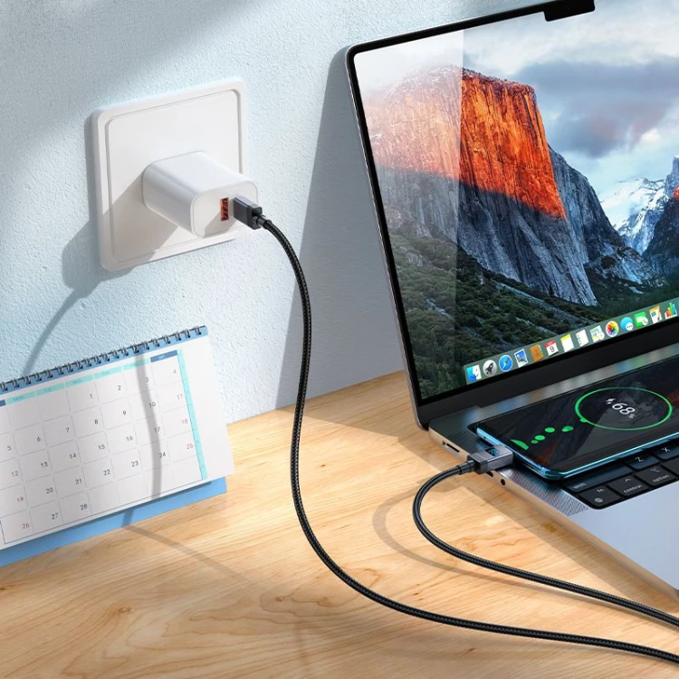 Kabel szybkoładujący USB-C do USB-C Hoco X118 60W z wyświetlaczem LED – czarny (1 m)