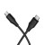 Szybkoładujący kabel silikonowy USB-C do USB-C Hoco X124 60W Power Delivery – czarny (1 m)