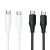 Szybkoładujący kabel silikonowy USB-C do USB-C Hoco X124 60W Power Delivery – biały (1 m)