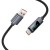 Kabel szybkoładujący USB-A do USB-C Hoco X112 5A z wyświetlaczem mocy – czarny (1 m)