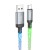 Kabel USB-A do USB-C Hoco U112 3A z podświetleniem LED – szary (1 m)