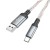 Kabel USB-A do USB-C Hoco U112 3A z podświetleniem LED – szary (1 m)