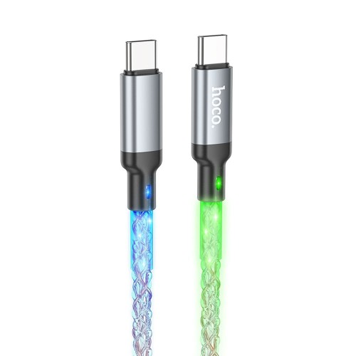 Szybkoładujący kabel USB-C do USB-C Hoco U112 60W Power Delivery – szary (1 m)