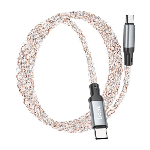 Szybkoładujący kabel USB-C do USB-C Hoco U112 60W Power Delivery – szary (1 m)