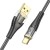 Kabel USB-A do USB-C Hoco U121 2,4A – czarny transparentny (1,2 m)