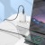 Kabel USB-A do USB-C Hoco U121 2,4A – czarny transparentny (1,2 m)