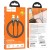 Kabel USB-A do USB-C Hoco U121 2,4A – czarny transparentny (1,2 m)