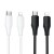 Szybkoładujący kabel silikonowy USB-C do Lightning Hoco X124 27W – biały (1 m)