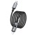 Kabel szybkoładujący USB-C do Lightning Hoco U144 27W Power Delivery z podświetleniem LED – czarny (1,2 m)