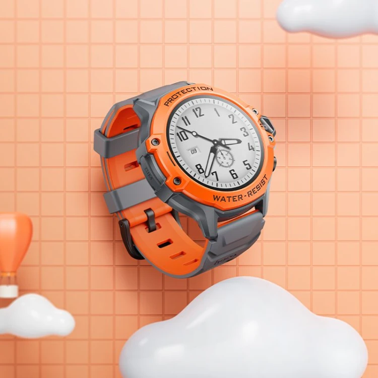 Smartwatch dla dzieci Hoco Y107 4G Wideorozmowy GPS SOS Pomorańczowy