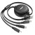 Zwijany kabel ładujący 3w1 Hoco X75 USB-A do Lightning / Micro USB / USB-C – czarny (1 m)