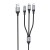 Wielofunkcyjny kabel ładujący 3w1 Hoco X102 USB-A do Lightning / Micro USB / USB-C – czarny (1 m)