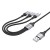 Wielofunkcyjny kabel ładujący 3w1 Hoco X102 USB-A do Lightning / Micro USB / USB-C – czarny (1 m)