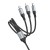 Wielofunkcyjny kabel ładujący 3w1 Hoco X102 USB-A do Lightning / Micro USB / USB-C – czarny (1 m)