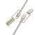 Multifunkcyjny kabel All-in-one Hoco U138 USB-C / USB-A do USB-C z lampką LED – czarny (1,2 m)