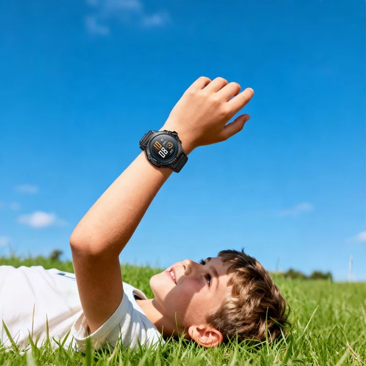 Smartwatch dla dzieci Hoco Y107 4G Wideorozmowy GPS SOS Czarny