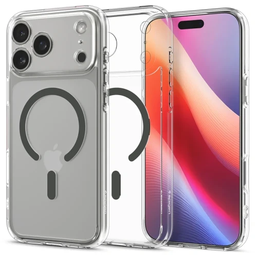 Etui Spigen Ultra Hybrid Mag iPhone 17 Pro Max Clear Graphite - MagSafe