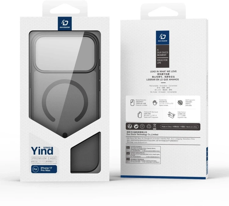 Etui Dux Ducis Yind iPhone 17 Pro Max Czarne - Case Open Ring
