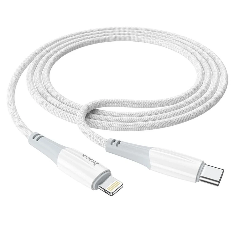 Kabel szybkoładujący USB-C do Lightning Hoco Ferry X70 20W Power Delivery – biały (1 m)