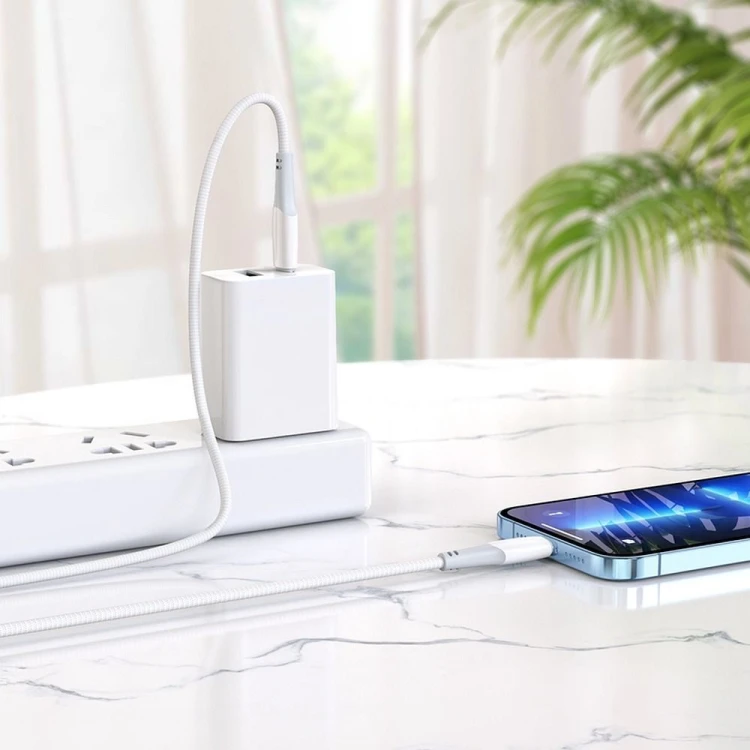 Kabel szybkoładujący USB-C do Lightning Hoco Ferry X70 20W Power Delivery – biały (1 m)