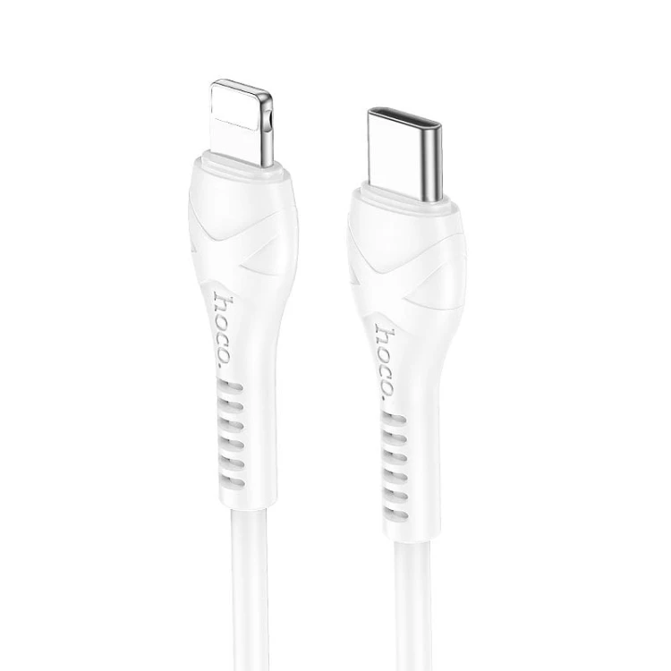 Kabel szybkoładujący USB-C do Lightning Hoco Cool Power X37 27W Power Delivery – biały (1 m)