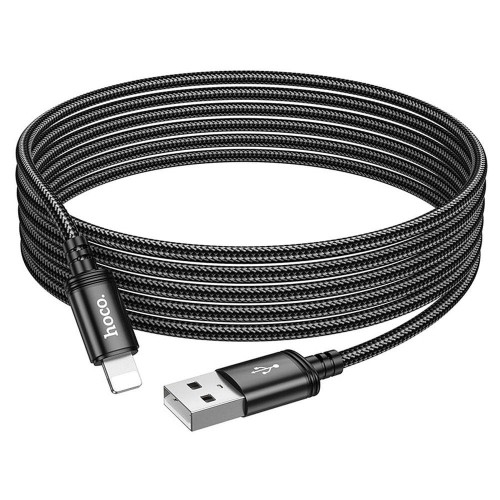 Ekstremalnie długi kabel USB-A do Lightning Hoco X91 2,4A – czarny (3 m)