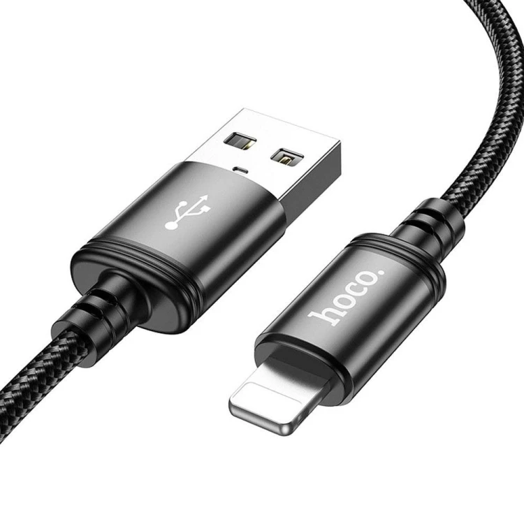 Ekstremalnie długi kabel USB-A do Lightning Hoco X91 2,4A – czarny (3 m)