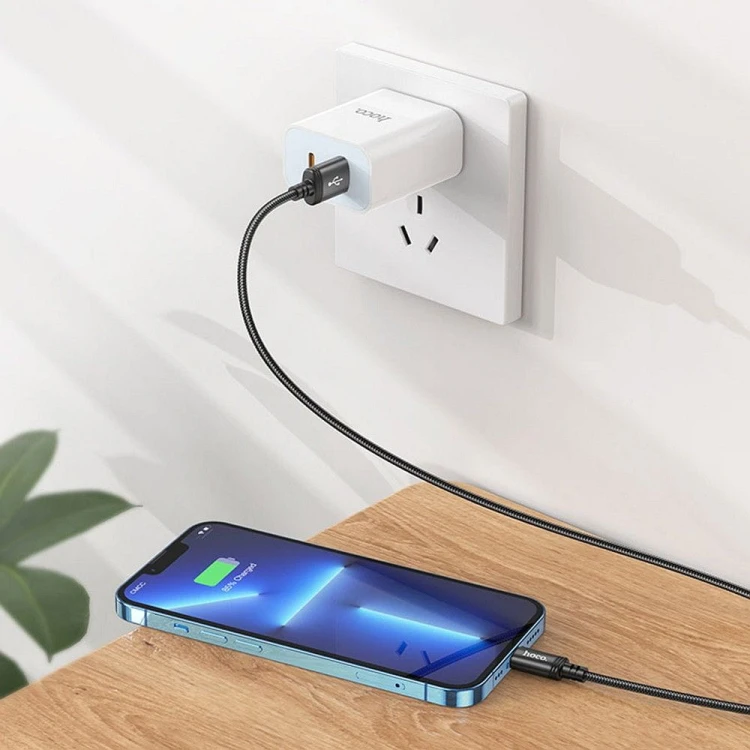 Ekstremalnie długi kabel USB-A do Lightning Hoco X91 2,4A – czarny (3 m)