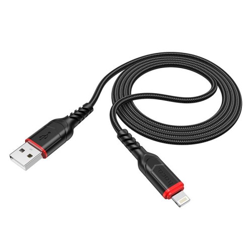 Ekstremalnie długi kabel USB-A do Lightning Hoco Victory X59 2,4A – czarny (3 m)