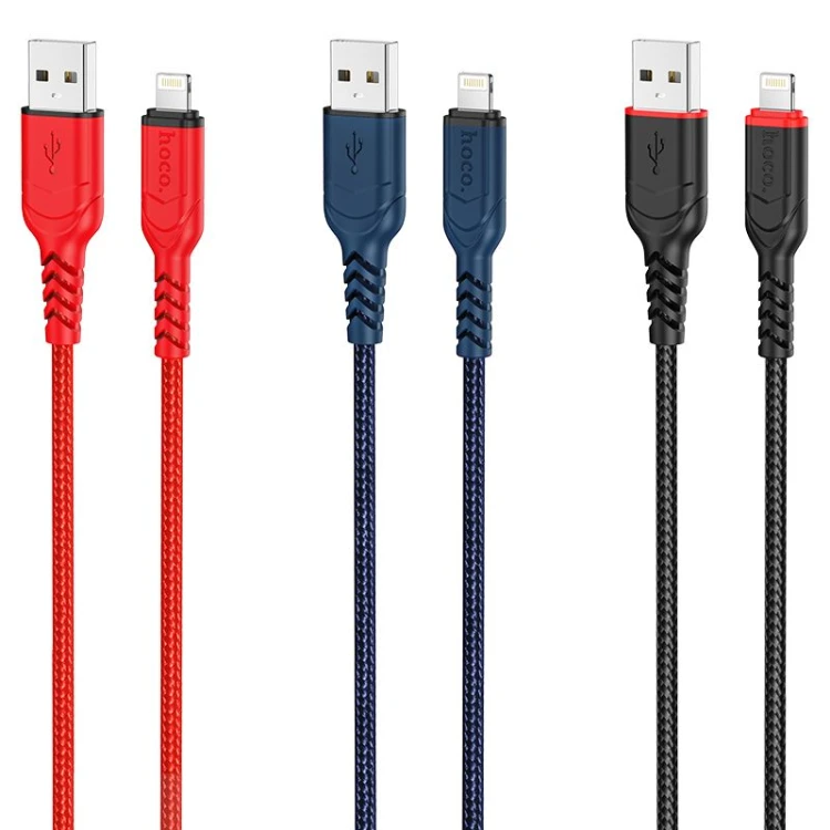 Ekstremalnie długi kabel USB-A do Lightning Hoco Victory X59 2,4A – czarny (3 m)