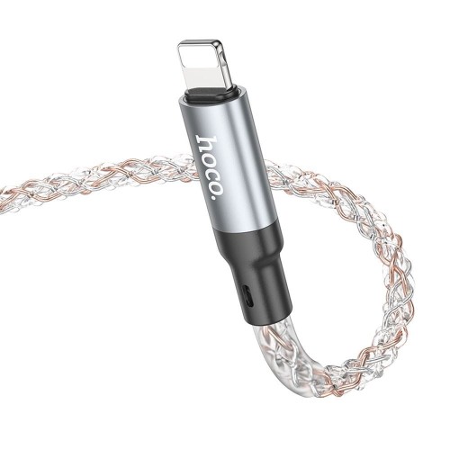Wytrzymały kabel USB-A do Lightning Hoco U112 2,4A – szary (1 m)