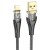 Stylowy kabel USB-A do Lightning Hoco U121 2,4A – czarny transparentny (1,2 m)
