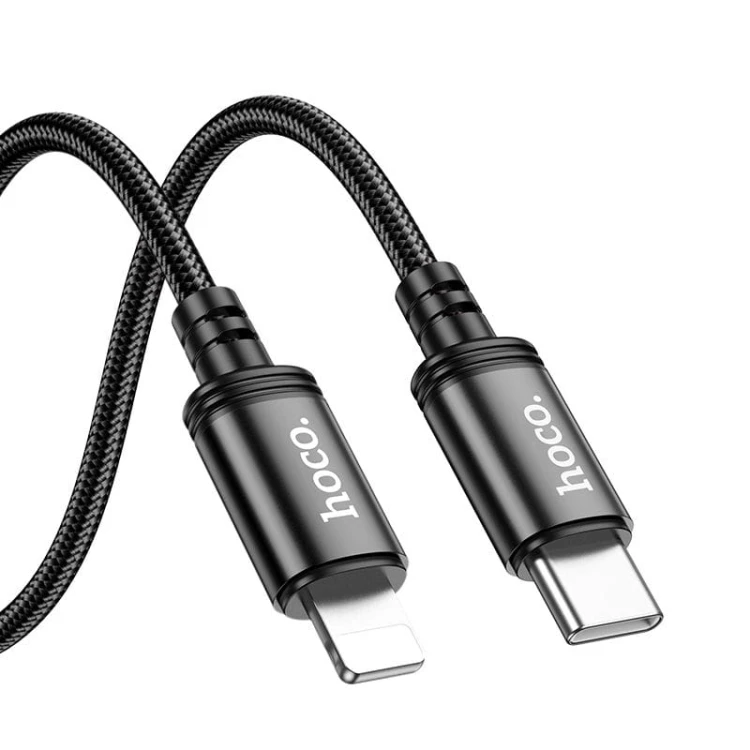 Wytrzymały kabel szybkoładujący USB-C do Lightning Hoco X89 27W Power Delivery – czarny (2 m)