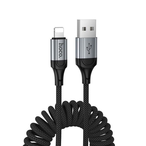 Elastyczny kabel szybkoładujący USB-C do Lightning Hoco X121 27W Power Delivery – czarny (1,5 m)