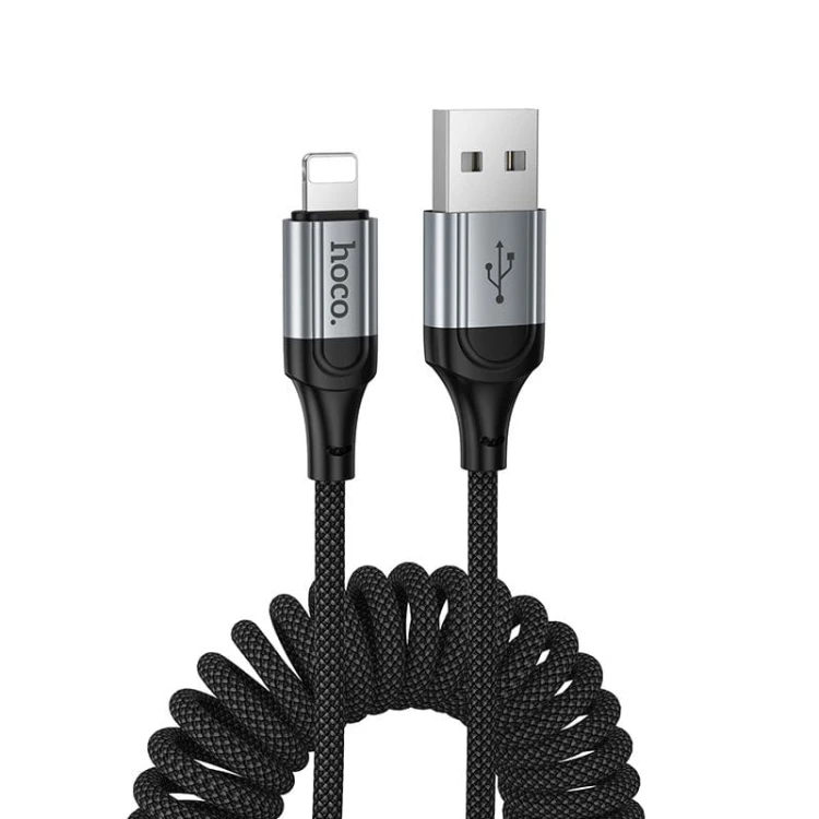 Elastyczny kabel szybkoładujący USB-C do Lightning Hoco X121 27W Power Delivery – czarny (1,5 m)