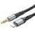 Elastyczny kabel audio AUX Mini Jack 3,5 mm do Lightning Hoco UPA22 – czarny (1 m)